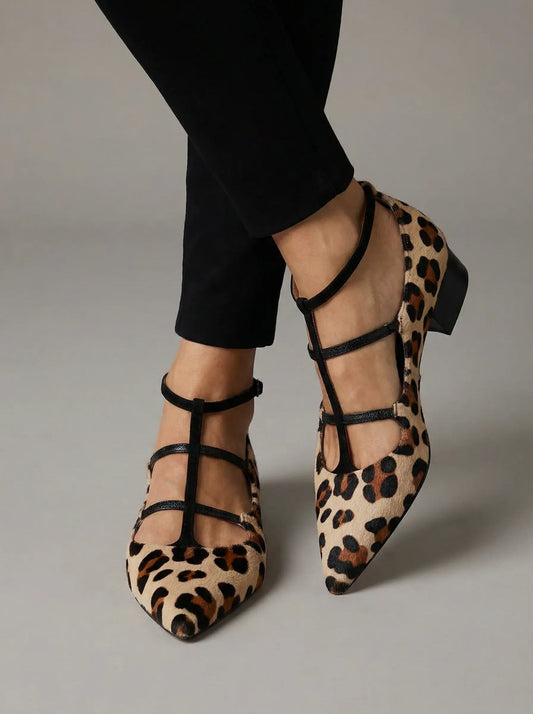 Gioia Ballet Flat – Animal Print Comfort Sandal